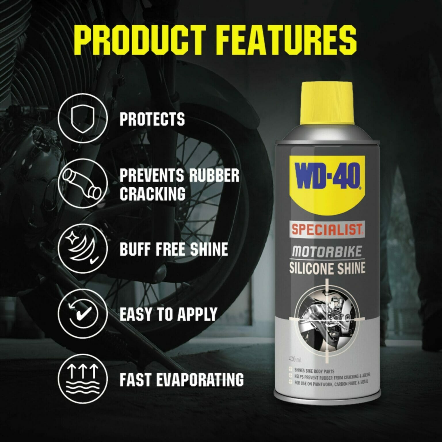WD40 Specialist Motorbike Silicone Shine