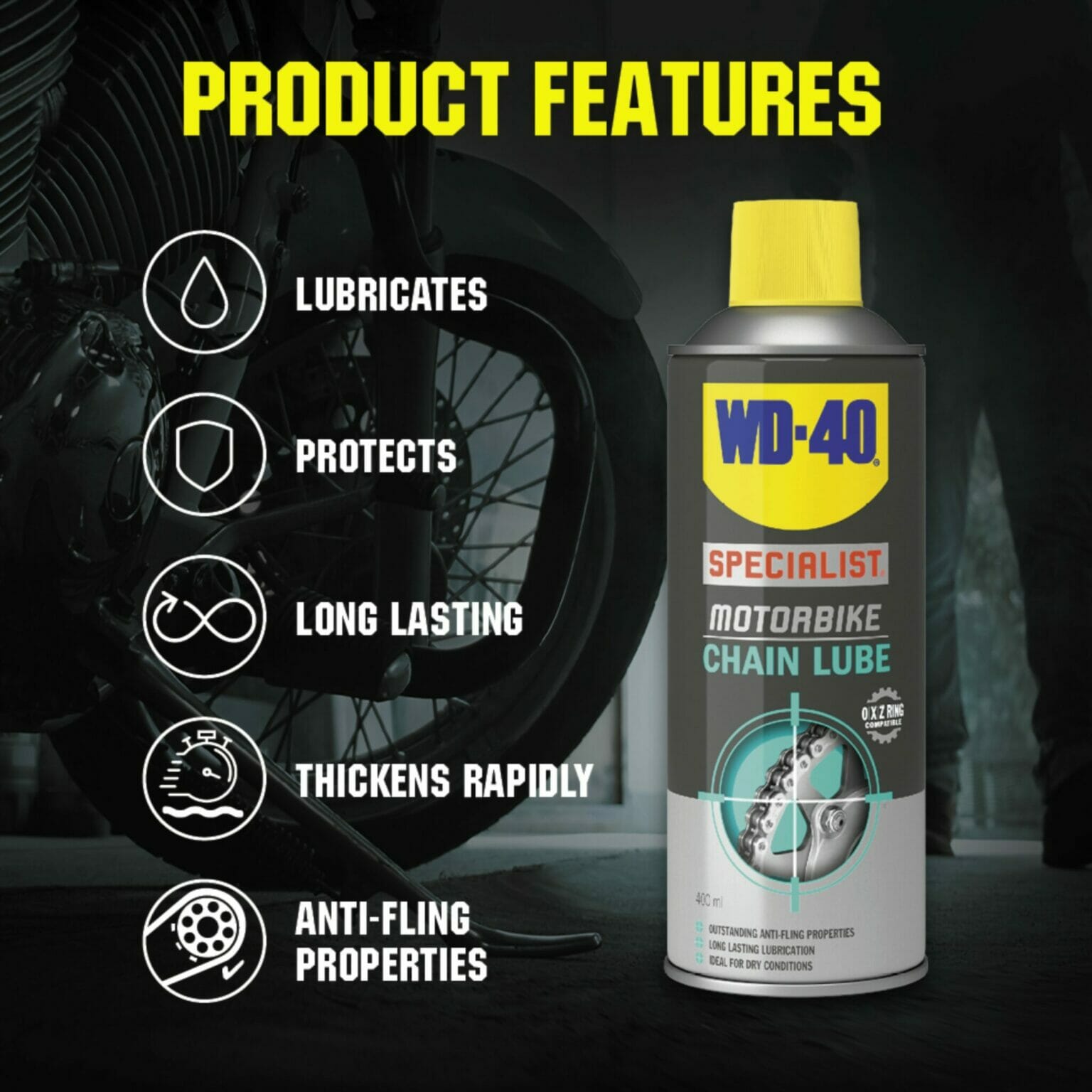 WD40 Specialist Motorbike Chain Lube Spray Lubricant
