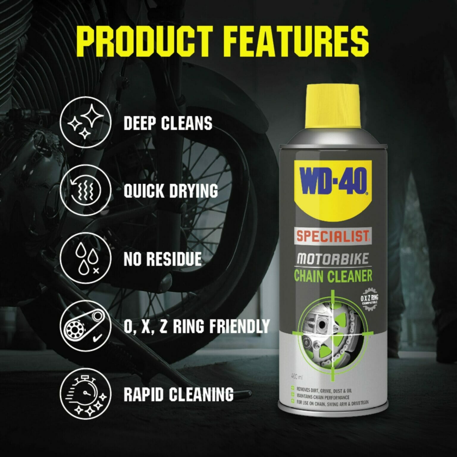 WD40 Specialist Motorcycle Chain Cleaner Spray
