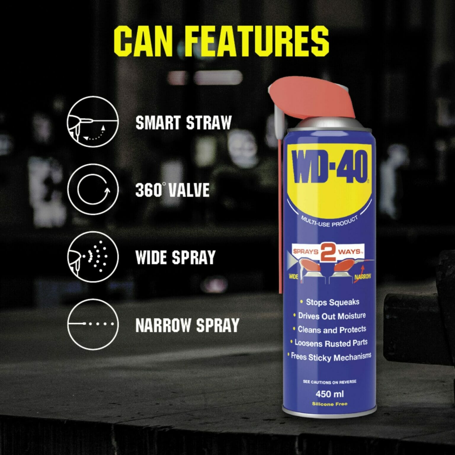 WD40 MultiUse Smart Straw Lubricant Spray